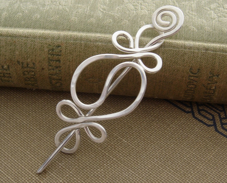 Little Yin Yang Harmony Sjalnål i sterlingsilver, halsduksnål, tröjbrosch, stickargåva för kvinnor spetssjalnål, koftaklämma bild 5