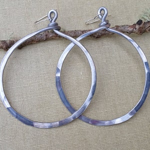 Very Big Hoop Earrings, Light Weight Aluminum Wire Big Earrings Hoops, Super Big Hoop Earrings, Giant Earrings Hammered Boho Jewelry