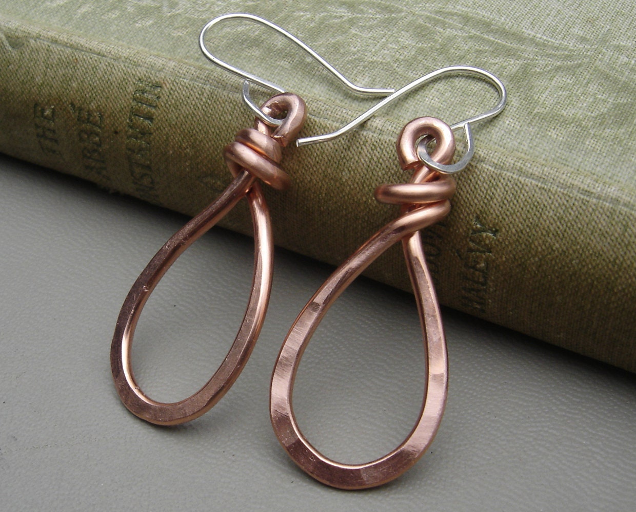 Hammered copper hoops. copper metal, earrings, jewelry. – Andria Bieber  Designs