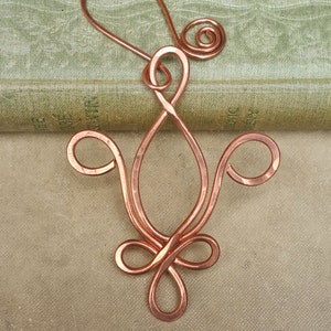 Copper Fleur De Lis Ornament, Christmas Holiday Ornament, New Orleans Hanging Wire Handmade Gift, Mardi Gras Decoration, French Home Decor,