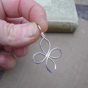 Celtic Cross Pendant, Silver Four Leaf Clover Necklace, St. Patrick's Day Gift Necklace, Celtic Knot Jewelry, Irish Gift image 4