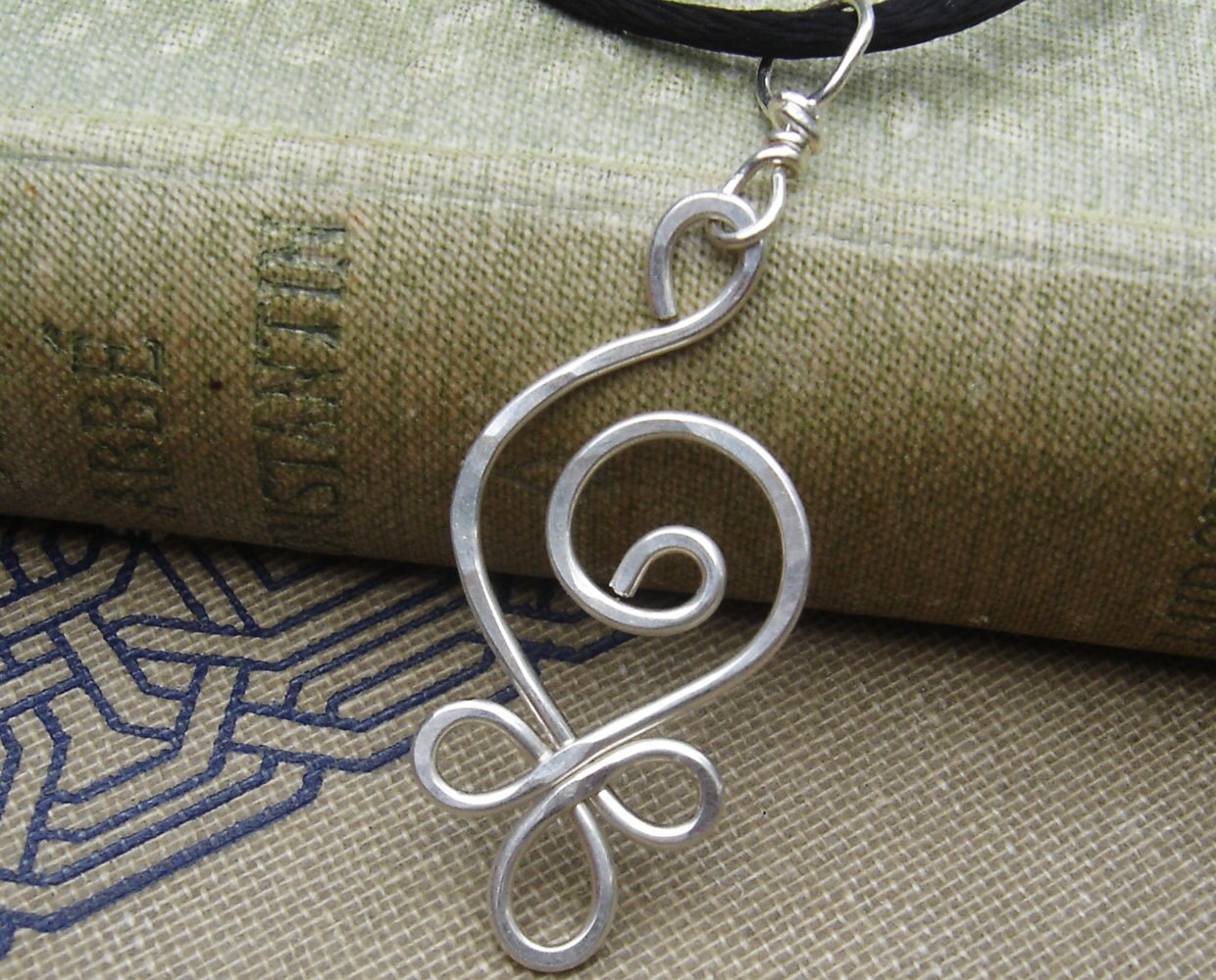 Budding Spiral Necklace Celtic Sterling Silver Pendant | Etsy
