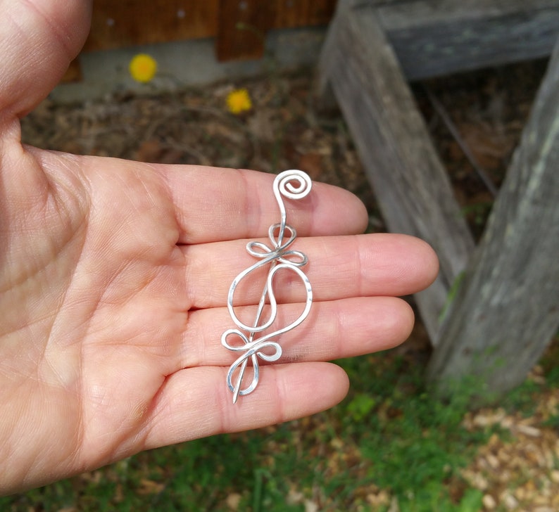 Little Yin Yang Harmony Sjalnål i sterlingsilver, halsduksnål, tröjbrosch, stickargåva för kvinnor spetssjalnål, koftaklämma bild 9