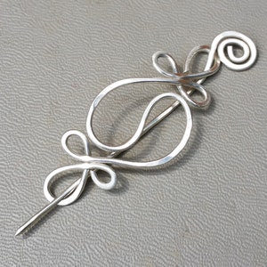 Little Yin Yang Harmony Sjalnål i sterlingsilver, halsduksnål, tröjbrosch, stickargåva för kvinnor spetssjalnål, koftaklämma bild 1