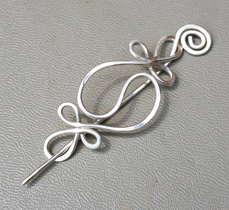 Little Yin Yang Harmony Sjalnål i sterlingsilver, halsduksnål, tröjbrosch, stickargåva för kvinnor spetssjalnål, koftaklämma bild 1