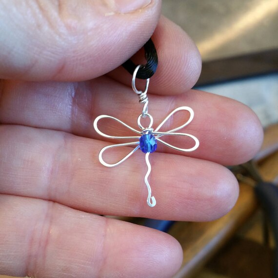 2-Part Blue Dragonfly w/Sapphire Blue Crystal Earrings 2-Part Blue Dragonfly w/Sapphire Blue Crystal Earrings
