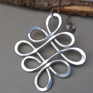 Looping Crossed Knots Celtic Christmas Ornament, Christmas Gift, Hanging Irish Decoration image 1
