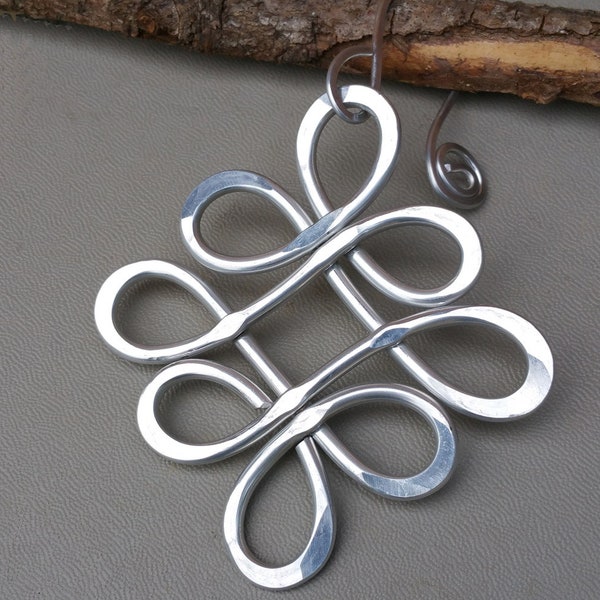 Looping Crossed Knots Celtic Christmas Ornament,  Christmas Gift, Hanging Irish Decoration