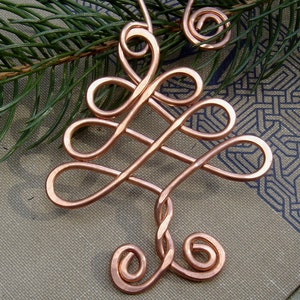 Celtic Tree Ornament, Copper Ornament, Christmas Tree Ornament, Celtic Ornament Handmade Gift Tree of Life Holiday Decoration, Home Decor image 2