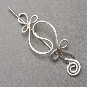 Little Yin Yang Harmony Sjalnål i sterlingsilver, halsduksnål, tröjbrosch, stickargåva för kvinnor spetssjalnål, koftaklämma bild 4