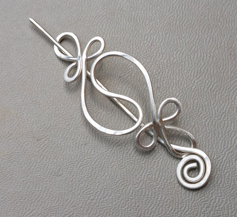 Little Yin Yang Harmony Sjalnål i sterlingsilver, halsduksnål, tröjbrosch, stickargåva för kvinnor spetssjalnål, koftaklämma bild 4