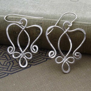 Celtic Angel Heart Earrings, Celtic Jewelry, Celtic Knot Earrings, Guardian Angel Earrings, Celtic Earrings Gift for Her, Angel Jewelry image 3