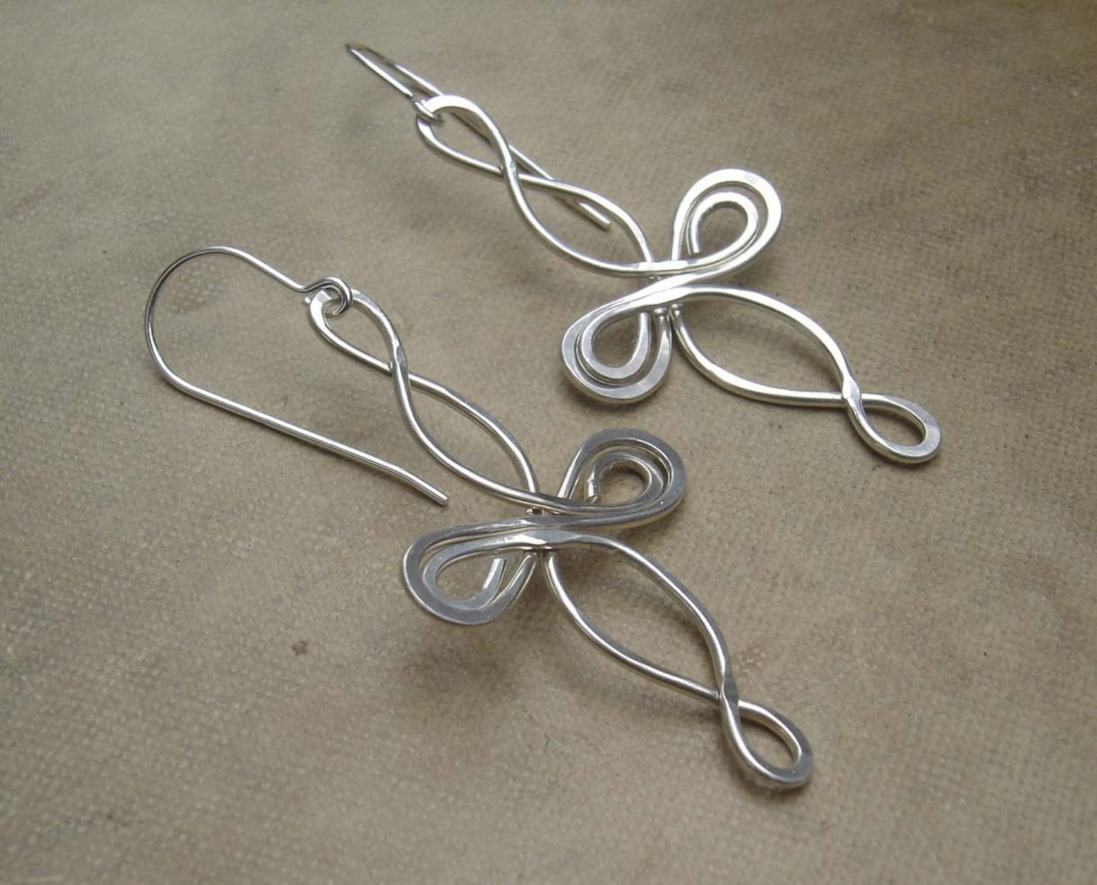 Infinity Loops Celtic Knot Cross Sterling Silver Earrings - Etsy