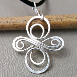 Celtic Knot Cross Pendant, Sterling Silver Celtic Cross Necklace Confirmation Gift Celtic Necklace, Irish Celtic Jewelry, First Communion