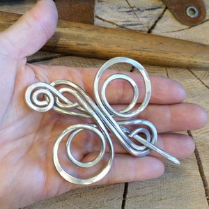 Celtic Shawl Pin, Celtic Knot Cross Infinite Swirl Aluminum, Scarf Pin, Sweater Brooch, Hair Pin Light Weight, Knitting, Hair Accessories image 5