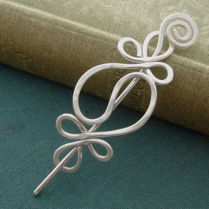 Little Yin Yang Harmony Sjalnål i sterlingsilver, halsduksnål, tröjbrosch, stickargåva för kvinnor spetssjalnål, koftaklämma bild 7