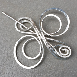 Little Celtic Knot Cross Sterling Silver Shawl Pin, Small Celtic Scarf Pin, Brooch for Sweater, Gift for Knitter, Crocheter, Lace Shawl Pin