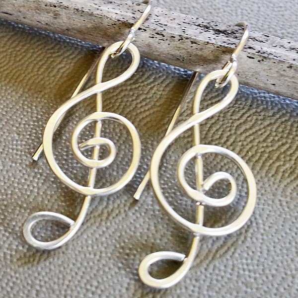 Treble Clef Earrings, G Clef Musicians Gift, Music Jewelry, Music Gift for Her, Women, Music Note , Music Teacher Gift, Choir Gift, Singer