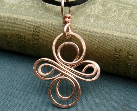 Celtic Knot Cross Copper Pendant Infinity Swirl Celtic Knot Necklace Celtic Necklace Celtic Jewelry Celtic Cross Necklace Copper Jewelry Etsy