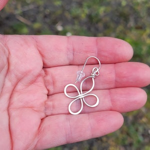 Celtic Cross Earrings, Celtic Knot Four Leaf Clover Earrings Celtic Cross Jewelry, Silver Celtic Jewelry, Gift for Her, Women, Irish image 4