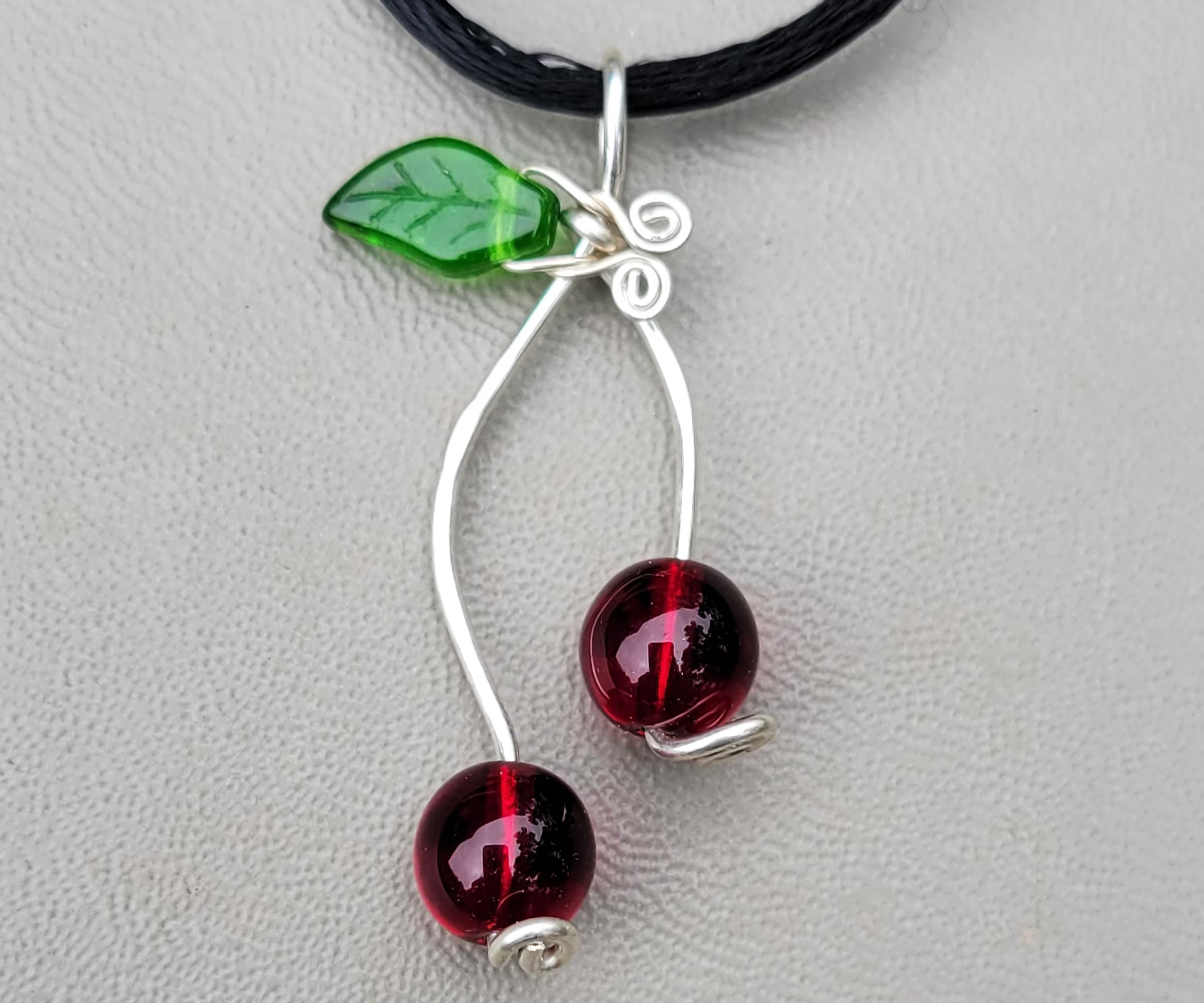 Asymmetrical Cherry Fruit Dangle Charm 925 Sterling Silver  Pendant,Girl Jewelry Bead Gift for Women Bracelet&Necklace: Clothing, Shoes  & Jewelry