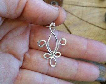 Fleur De Lis Necklace, Sterling Silver Necklace New Orleans