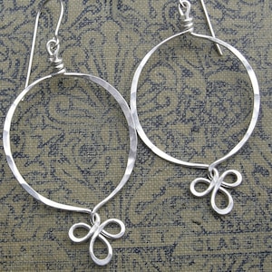 Sterling Silver Fancy Wire Dangle Earrings Sterling Silver Fancy Wire Dangle Earrings
