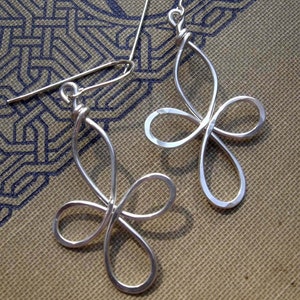 Celtic Cross Earrings, Celtic Knot Four Leaf Clover Earrings Celtic Cross Jewelry, Silver Celtic Jewelry, Gift for Her, Women, Irish image 8