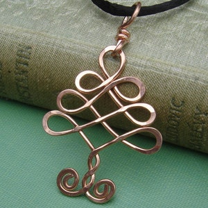 Celtic Tree Copper Pendant, Christmas Tree Necklace Gift for Her, Celtic Tree of Life, Celtic Jewelry, Copper Tree Celtic Necklace Women