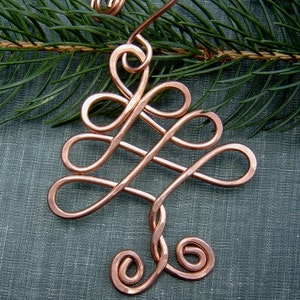 Celtic Tree Ornament, Copper Ornament, Christmas Tree Ornament, Celtic Ornament Handmade Gift Tree of Life Holiday Decoration, Home Decor