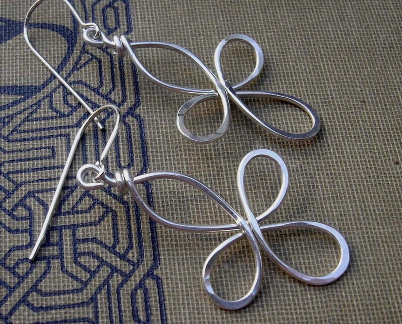 Celtic Cross Earrings, Celtic Knot Four Leaf Clover Earrings Celtic Cross Jewelry, Silver Celtic Jewelry, Gift for Her, Women, Irish image 9