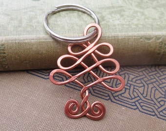 Celtic Tree Copper Key Chain Celtic Knot Christmas Tree Keychain Christmas Gift Tree KeyRing Copper Tree of Life Key Ring Accessories Unisex