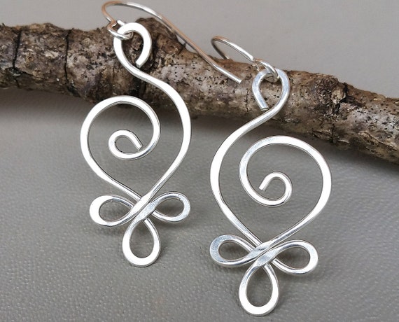 Virtual Jewelry Making Class - Modern Wire Earrings - Silver