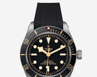 Correa de caucho para Tudor Black Bay 58 - Negra