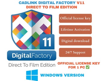 Cadlink Digital Factory version 11 Direct To Film Edition pour Windows- Clé de licence officielle pour 1 pièce- Activation à vie