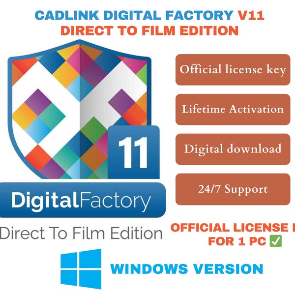 Cadlink Digital Factory Version 11 Direkt zu Film Edition Für Fenster - Vollversion - Lebenslange Aktivierung - auf mehreren Computern zu installieren