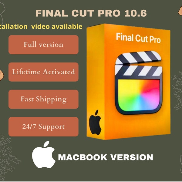 Final Cut Pro 10.7.1 (2024) für macOS - Lebenslange Aktivierung - Vollversion - Die beste Videobearbeitung für Mac