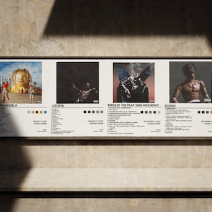 TRAVIS SCOTT 4er-Set| Album-Poster | Astrowelt | UTOPIE | Rodeo | Vögel in der Falle singen McKnight | Digitaler Download| Digitales Poster|