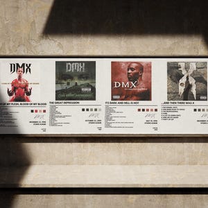 DMX Set Of 4| Album Poster | ...And then there was X| The Great Depression | It&#39;s Dark and Hell is Hot| Flesh of My Flesh, Blood of My Blood