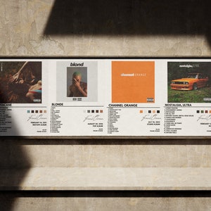 FRANK OCEAN Conjunto de 4/ Póster del álbum / Rubia / Novacane / Canal Naranja / Nostalgia, Ultra / Póster Digital/