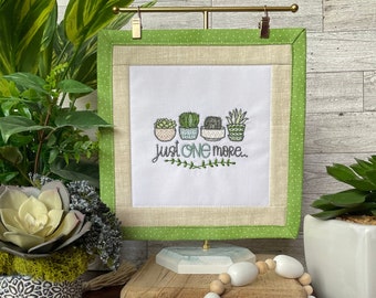 Plant Lover - Just One More mini quilt sign decor | Year-round tabletop and tier tray decor