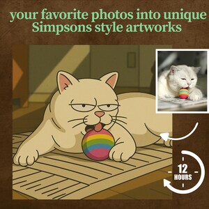 Custom Simpsons Portrait, Cartoon Drawing from Your Photo, Personalized Line Art, Digital Family or Couple Gift, Printable Wall Art Decor