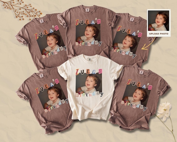 Birthday Crew Photo Shirt, Custom Photo Birthday Party Shirts, Personalized Birthday Group Shirt, Friends and Family Birthday Shirts