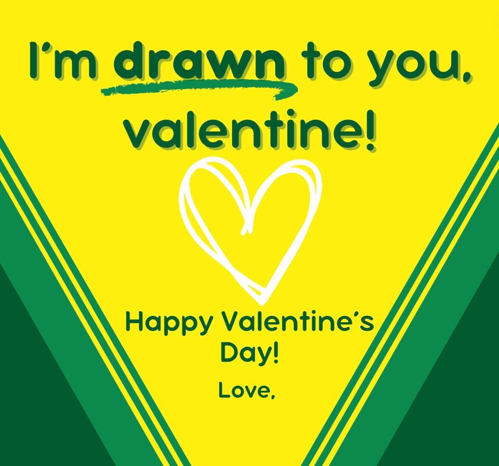 Crayola Valentine Printable Etsy