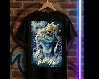 Camiseta del Rey Rana: Divertida camiseta con meme de anfibios - Ropa urbana peculiar
