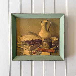 Vintage Framed Print of a Henk Bos Still Life Painting, Still Life Painting, Henk Bos, Artwork for Office, Artwork, Still Life Oil Painting