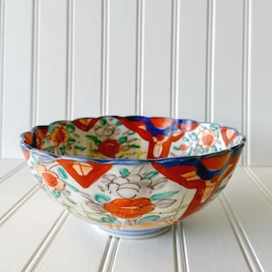 Antique Japanese Imari Porcelain Bowl, Vintage Imari Bowl, Japanese Meiji Period Imari Bowl, Chinoiserie Bowl, Chinoiserie Decor, Asian Bowl