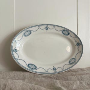 Antique Platter English Ironstone Delaware Blue, Ironstone Platter, Blue and White Platter, Antique Platter, Serving Platter, Delaware Blue