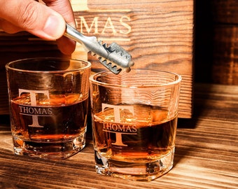 Personalized Groomsmen Gift, Best Man Gift, Engraved Whiskey Glass, Wedding Gifts, Gifts for Dad, Anniversary Gift, Christmas Gift