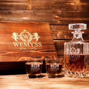 Personalized Whiskey Decanter Set, Birthday Gifts for Him, Retirement Gifts for Men, Gift for Husband, Father's Day Gifts, Anniversary Gift